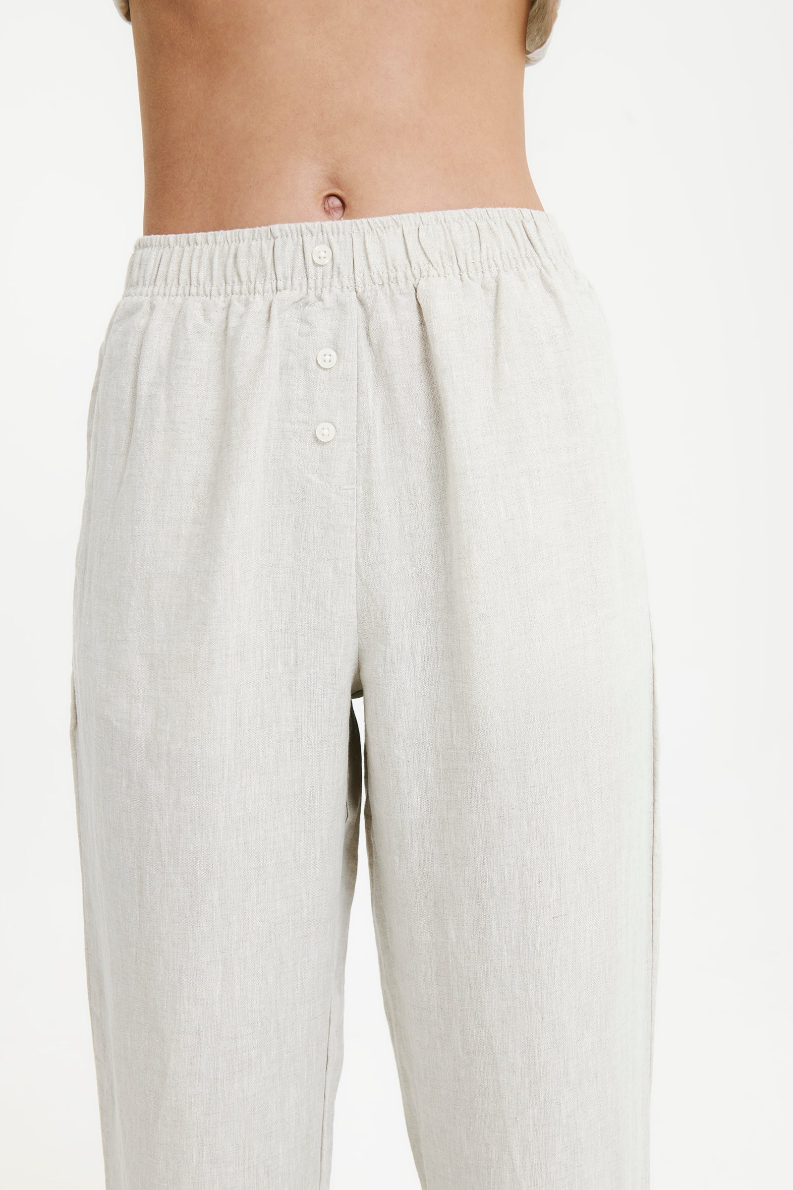 Nude Lucy Lounge Linen Pant In Natural 