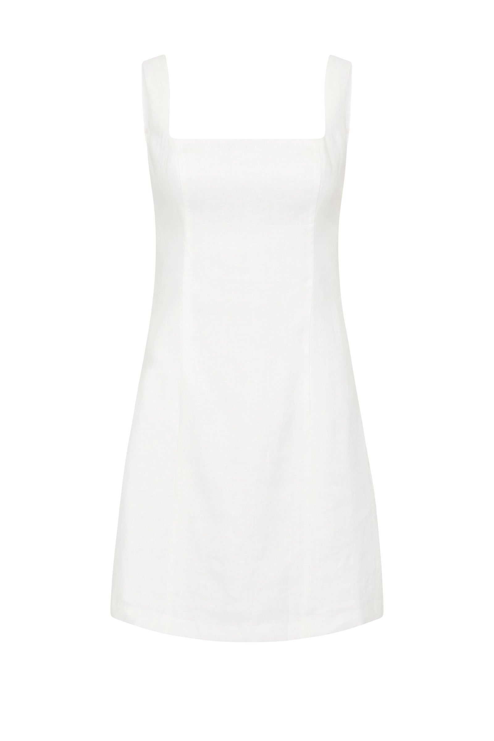 Monroe Linen Mini Dress White 