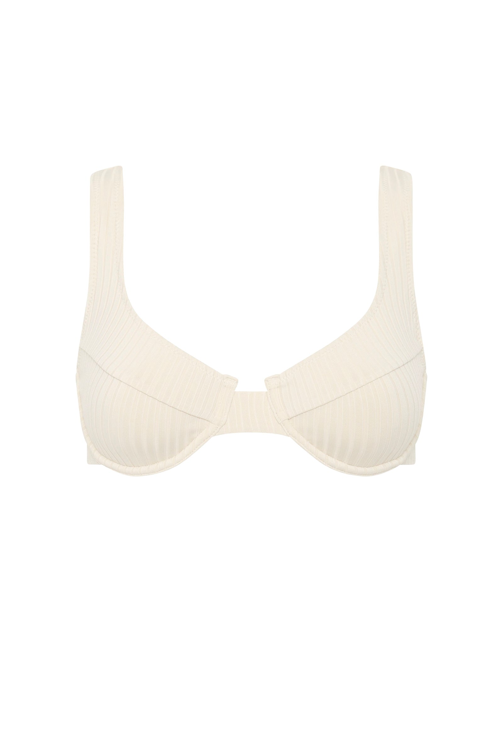 Rib Thick Strap Bralette Vanilla 