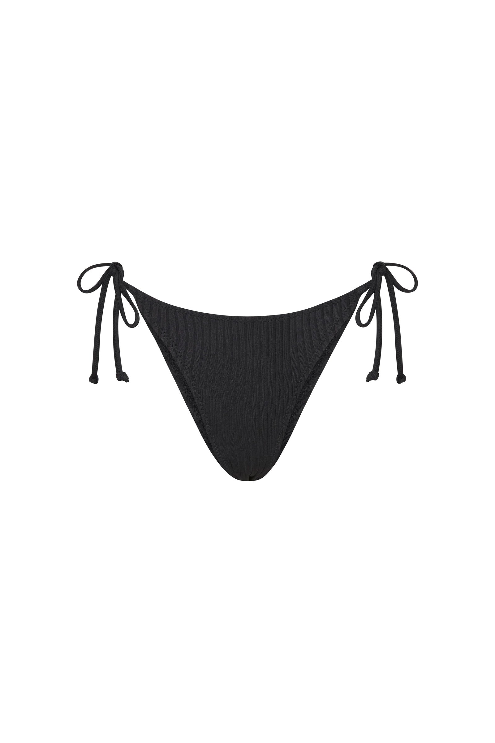 Rib String Bikini Brief Black 