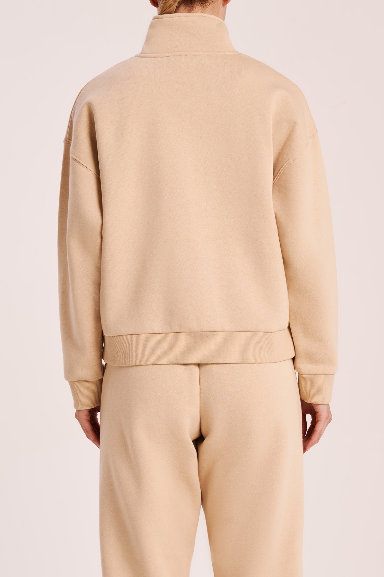 Carter Classic Zip Front Sweat Sand 