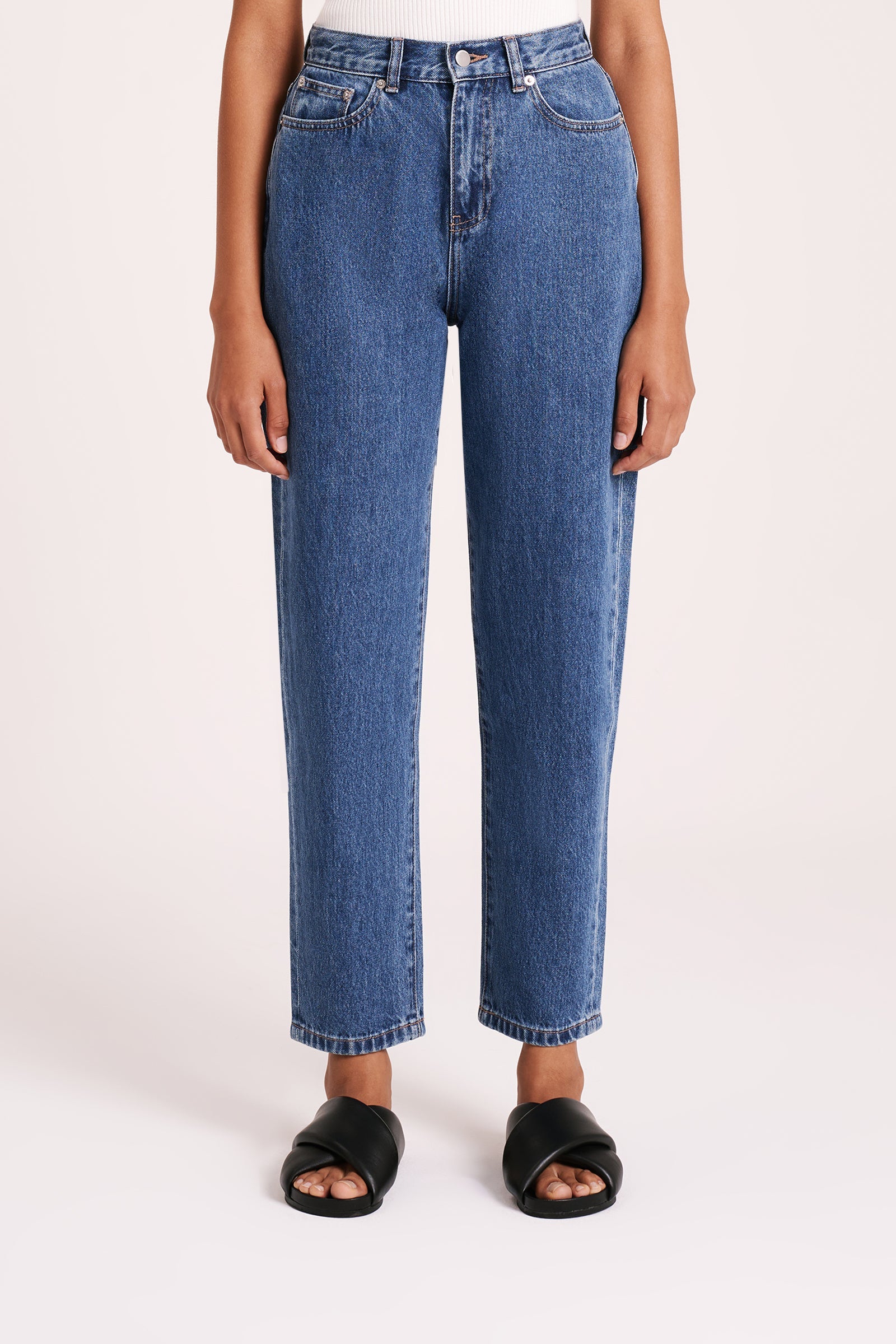 Organic Mom Jean Vintage Blue 