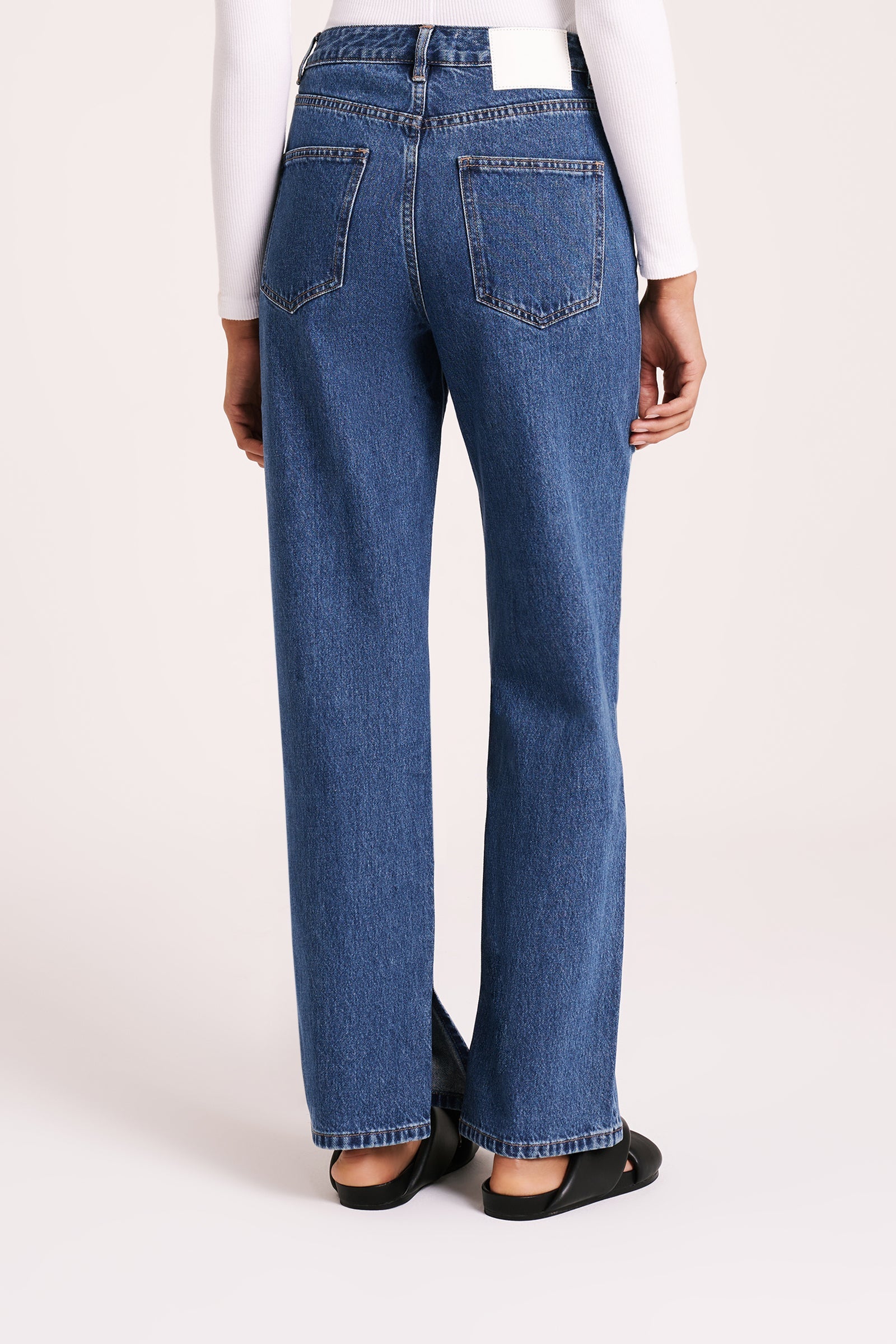 Organic Split Hem Jean Vintage Blue 