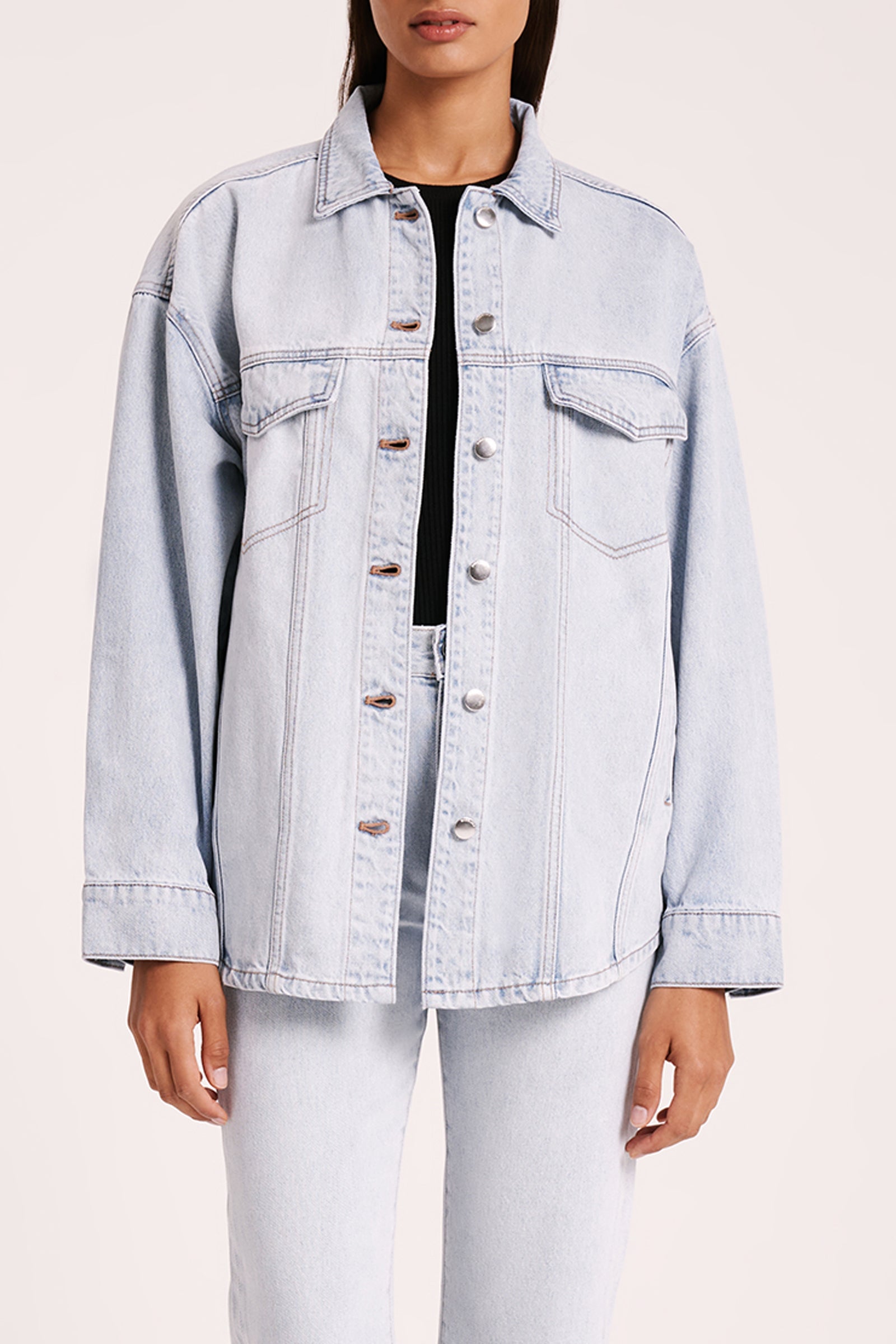 Organic Denim Jacket Clear Blue 