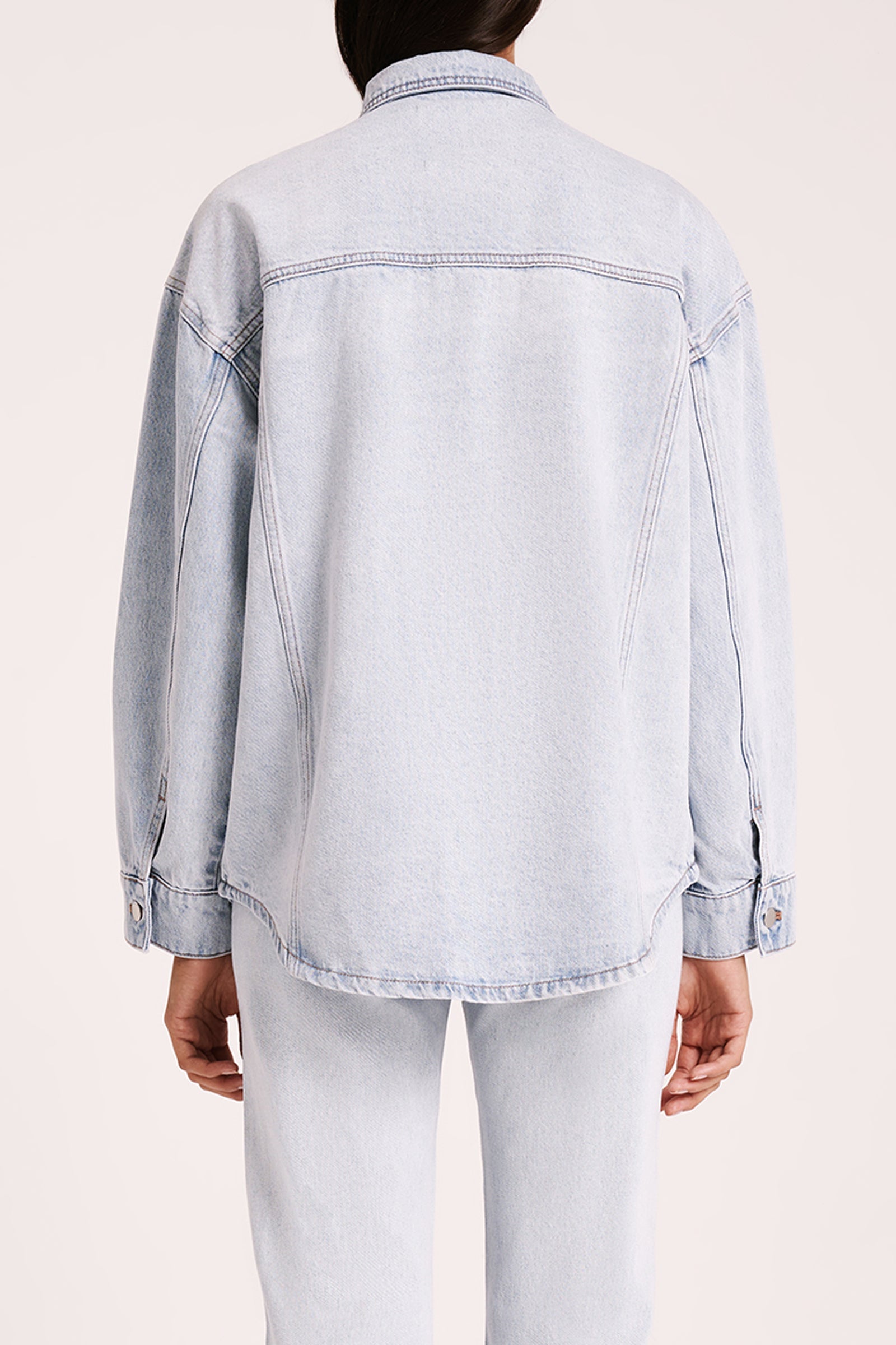 Organic Denim Jacket Clear Blue 