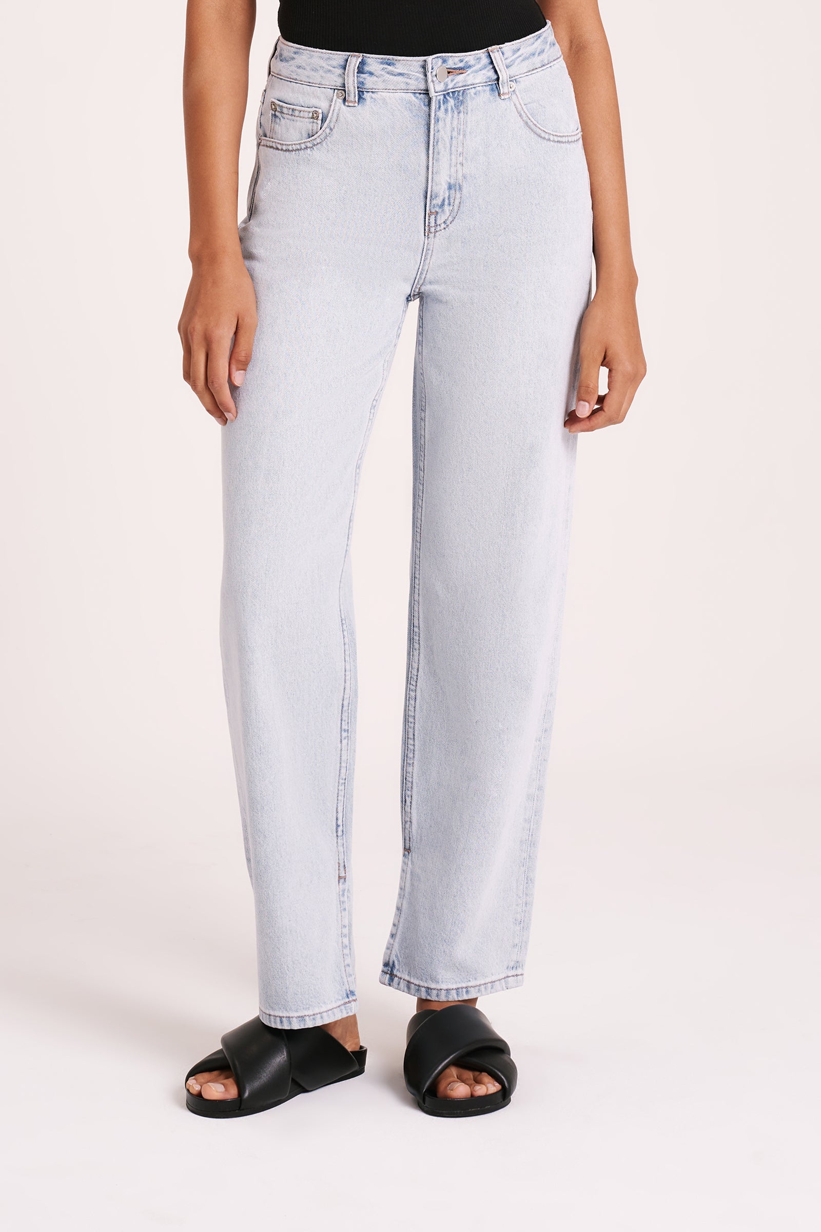 Organic Split Hem Jean Clear Blue 