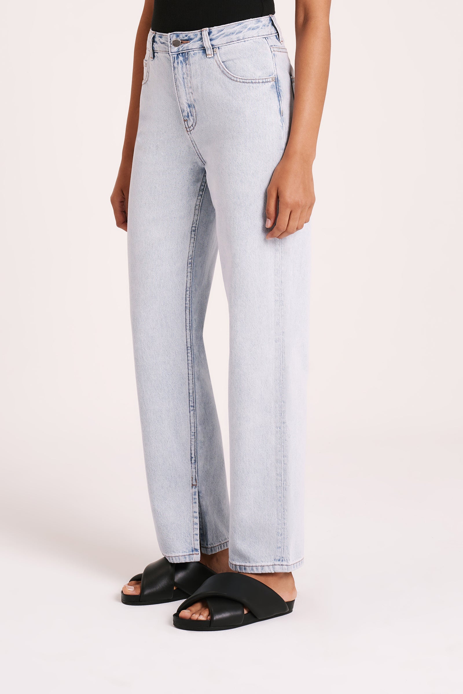 Organic Split Hem Jean Clear Blue 