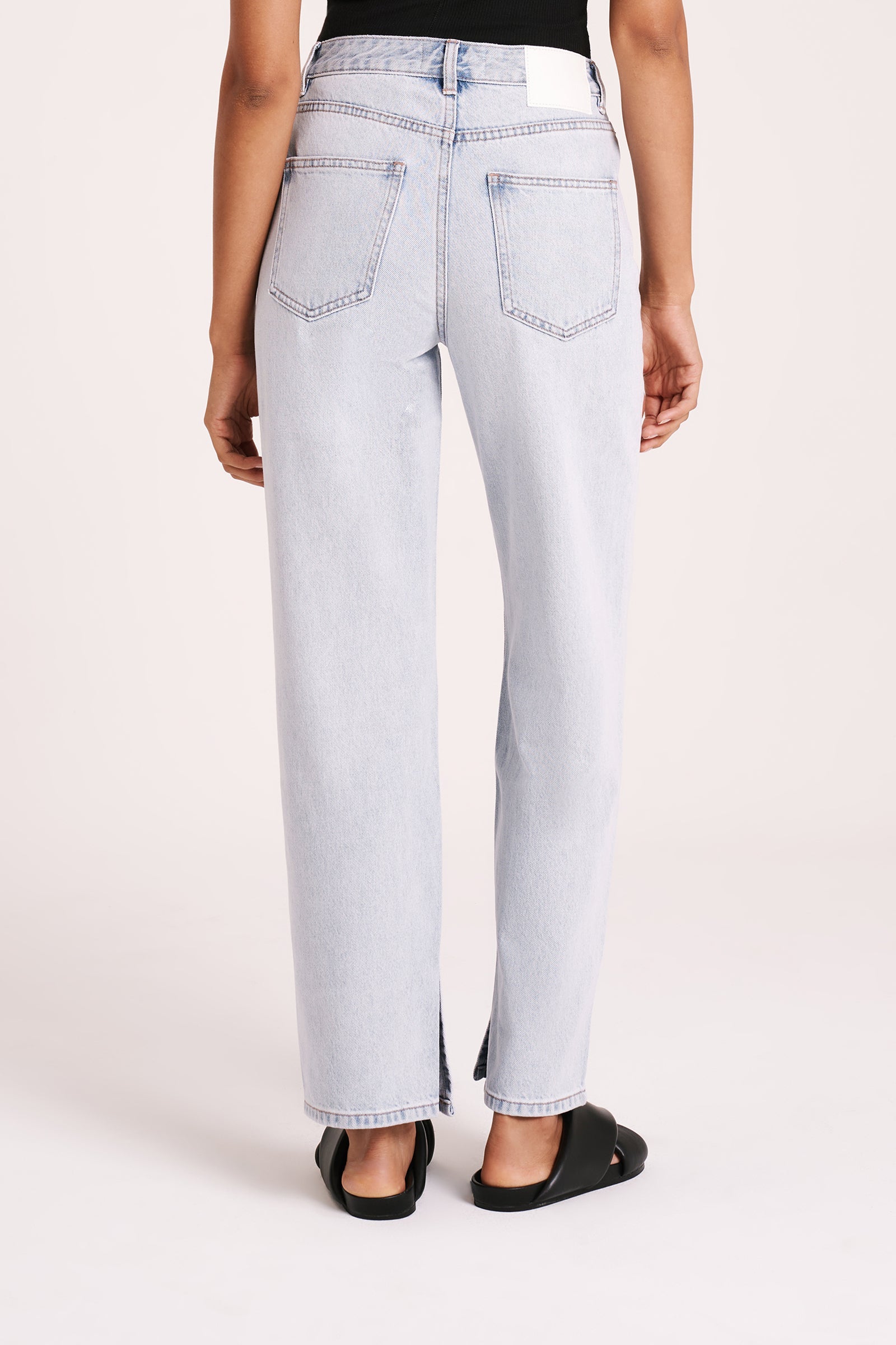 Organic Split Hem Jean Clear Blue 