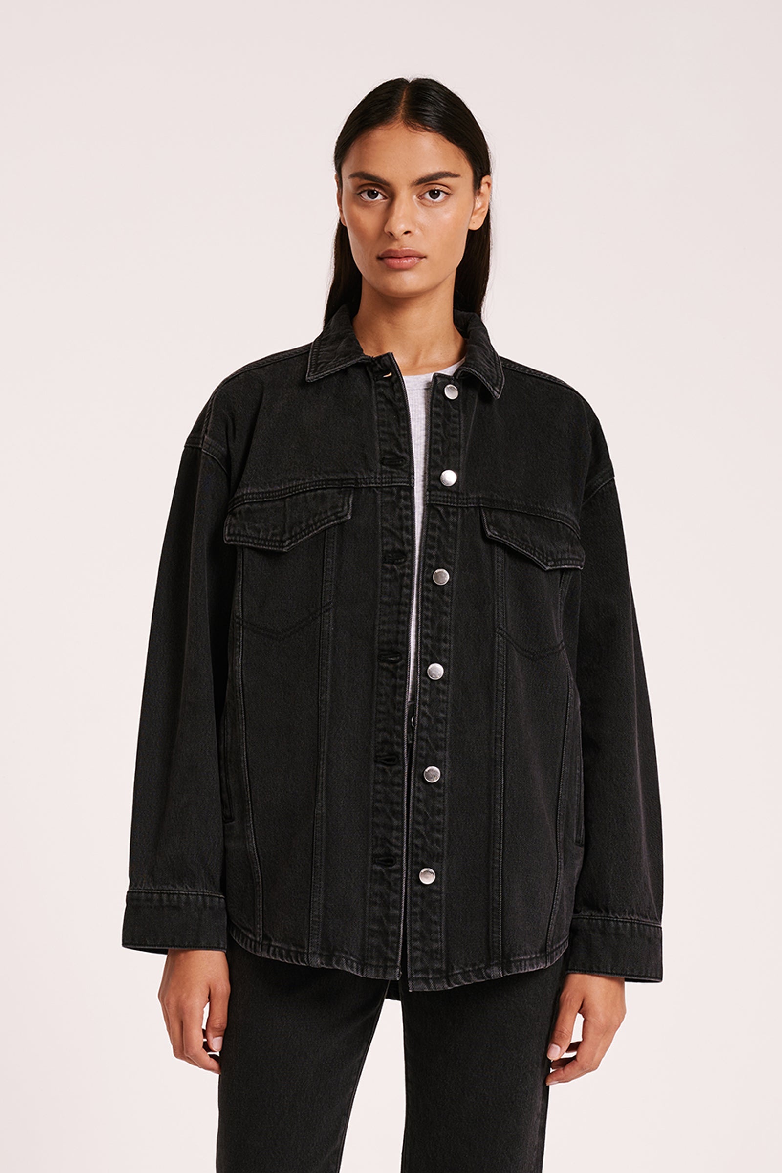 Organic Denim Jacket Vintage Black 