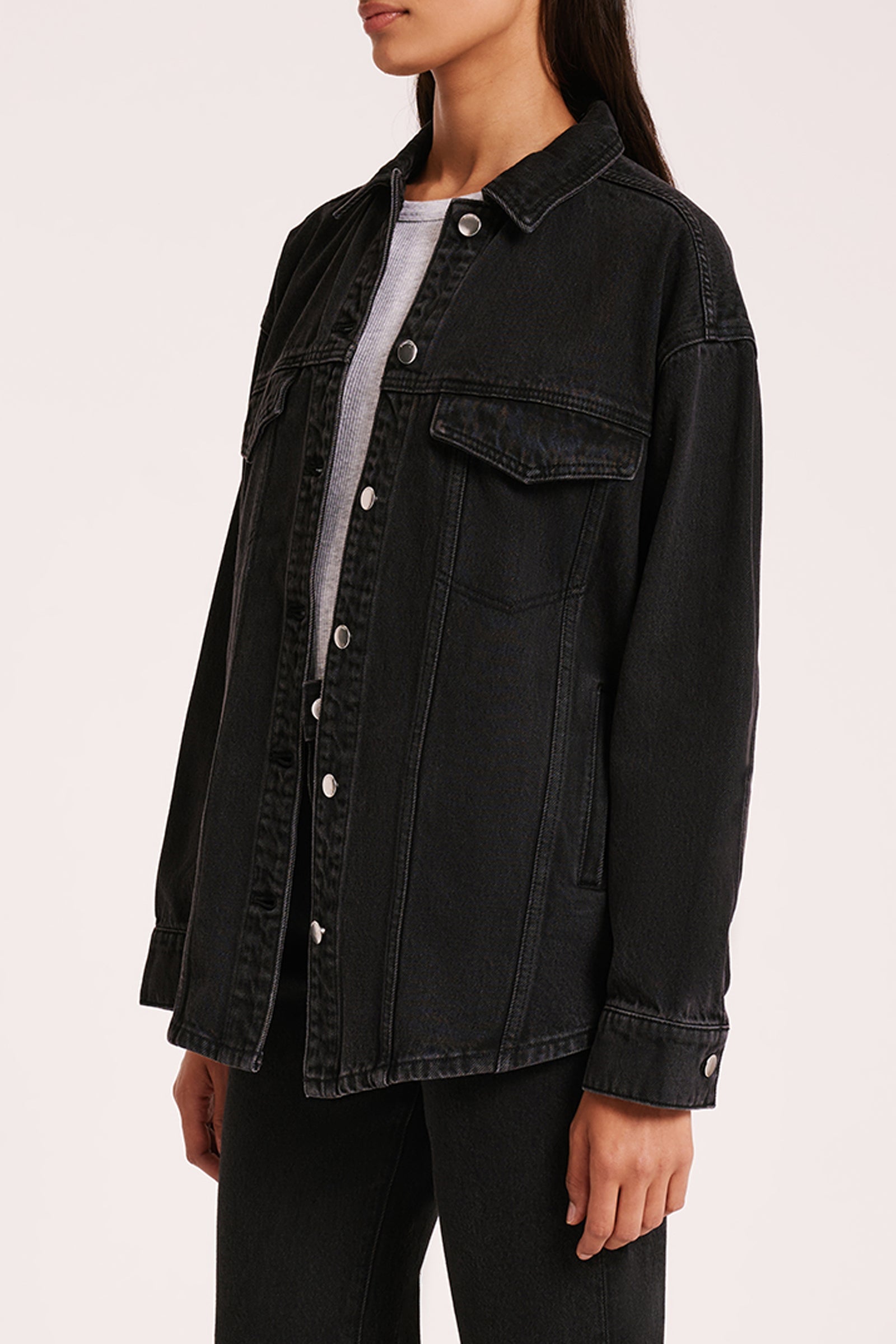 Organic Denim Jacket Vintage Black 