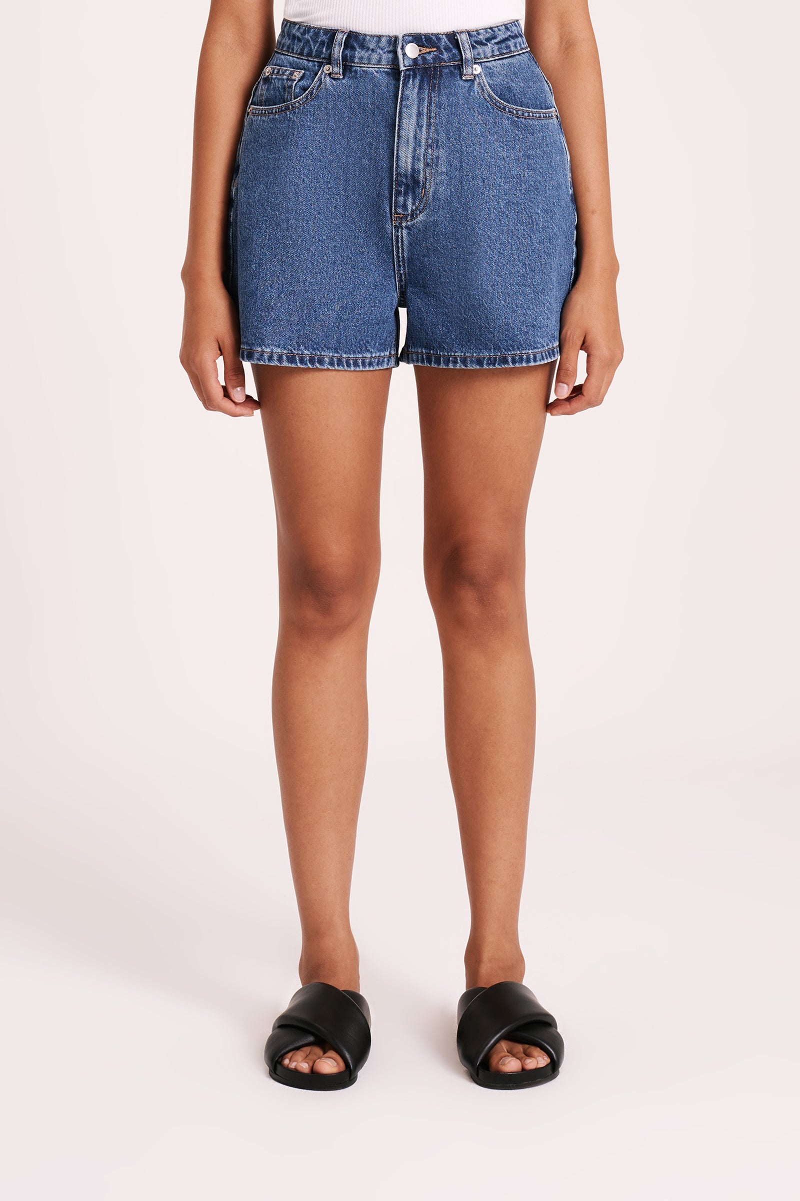 Organic Mom Short Vintage Blue 