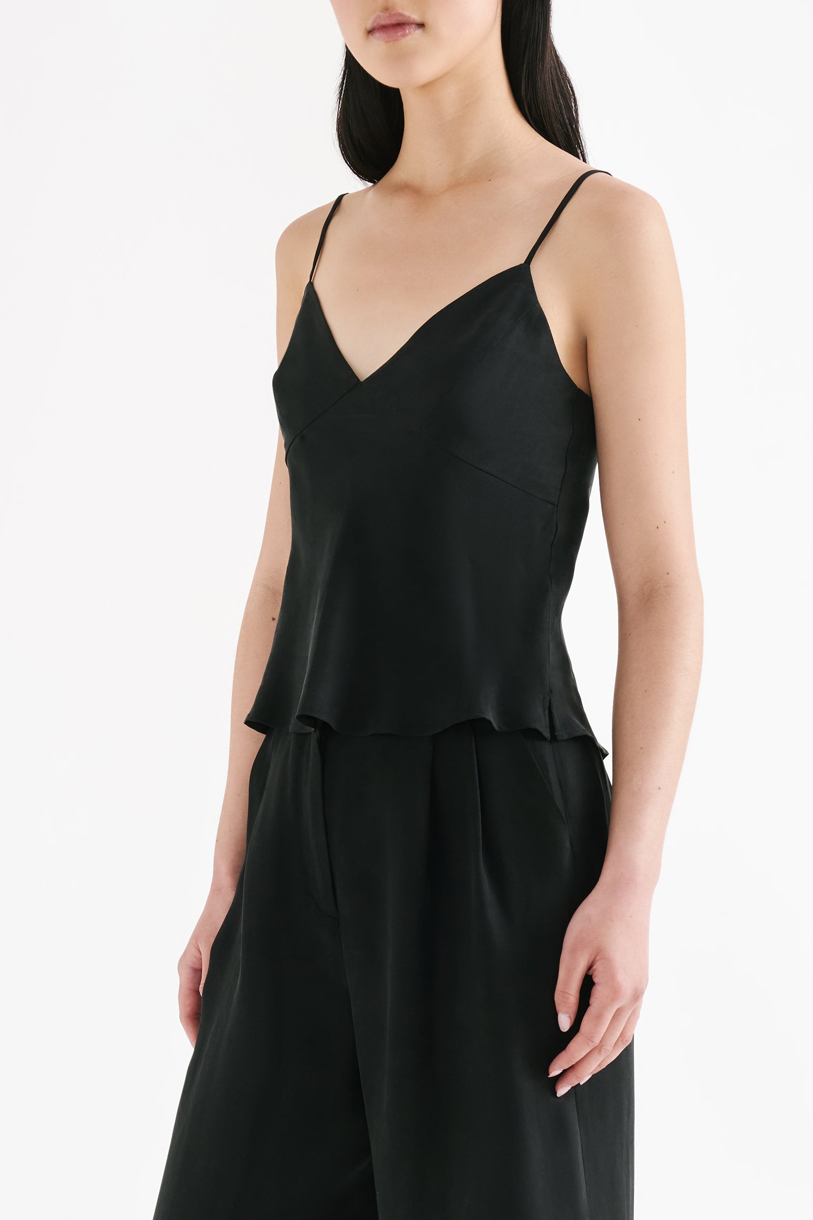 Lea Cupro Cami Black 