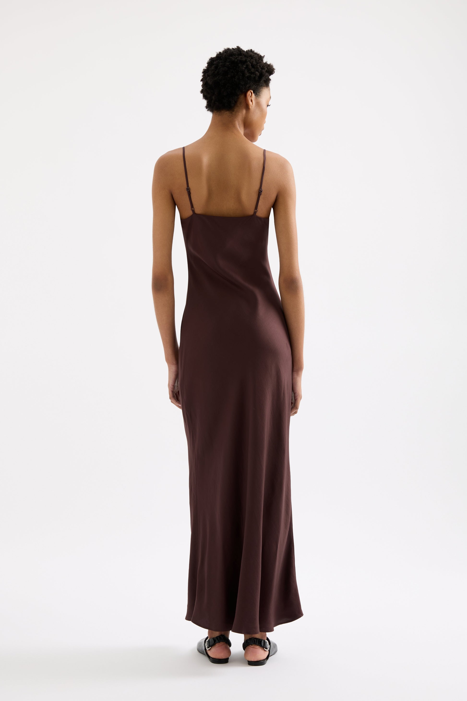 Neve Slip Maxi Dress Espresso 