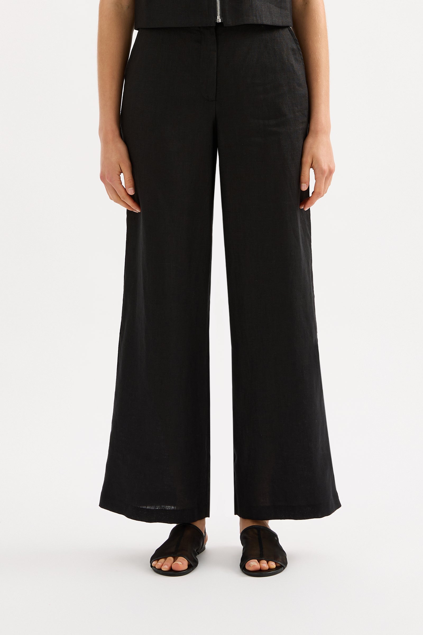 Dalia Linen Pant Black 