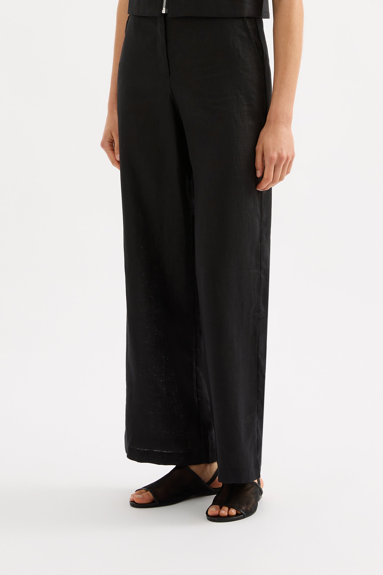 Dalia Linen Pant Black 