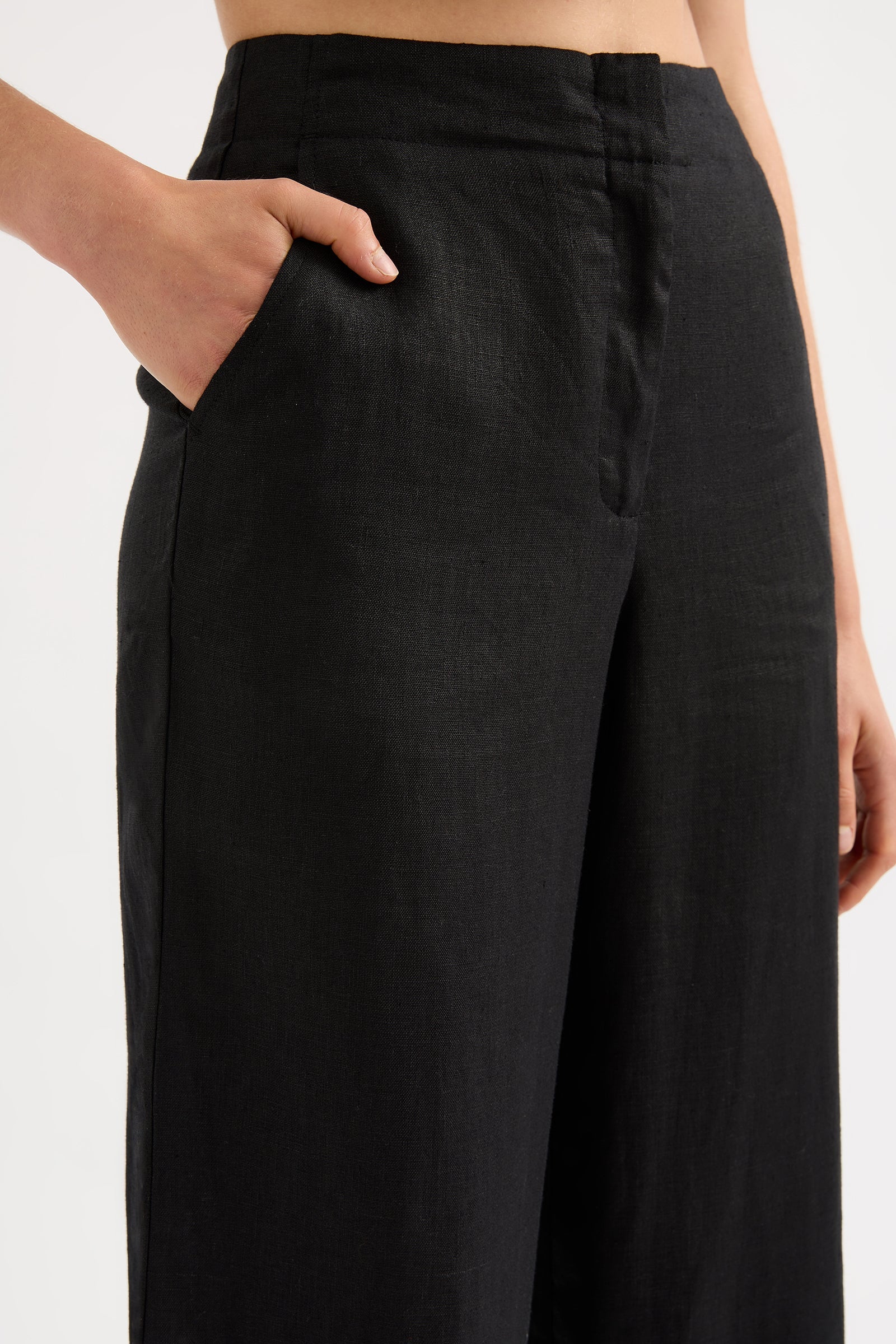 Dalia Linen Pant Black 