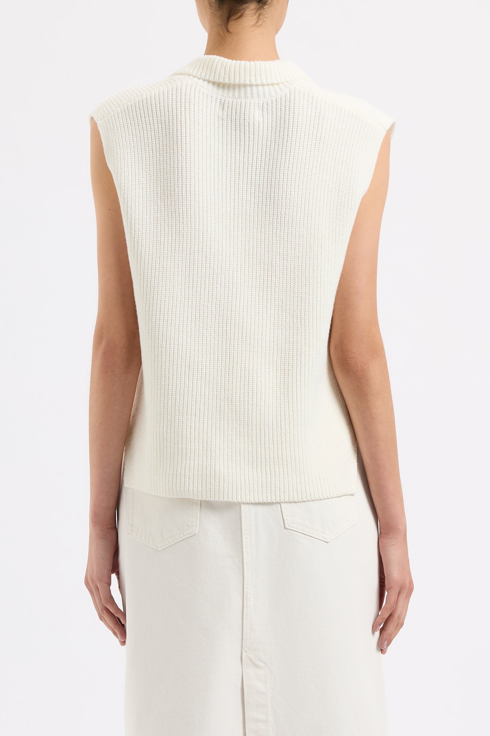 Enes Knit Vest Salt 