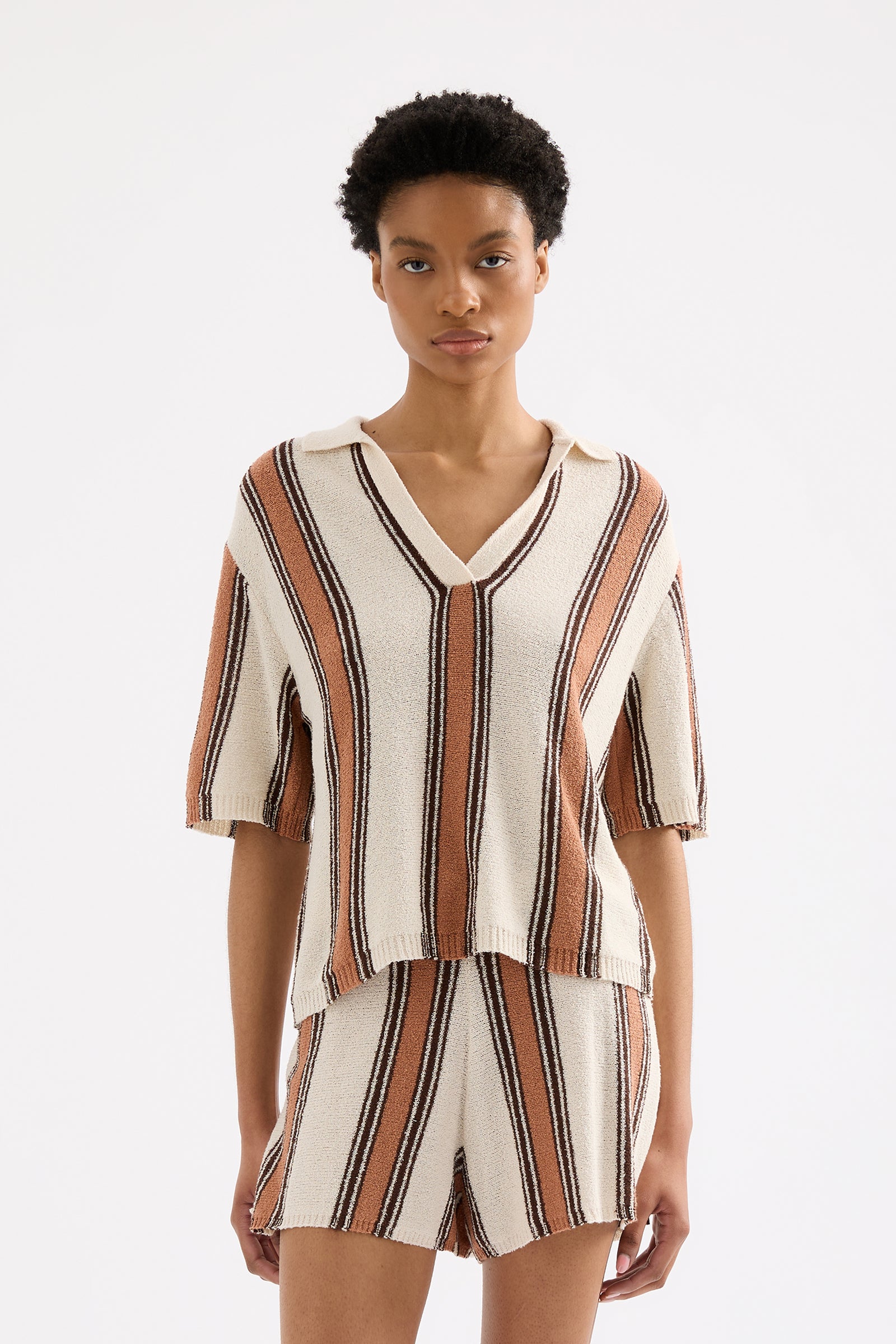 Oda Knit Top Manuka Stripe 