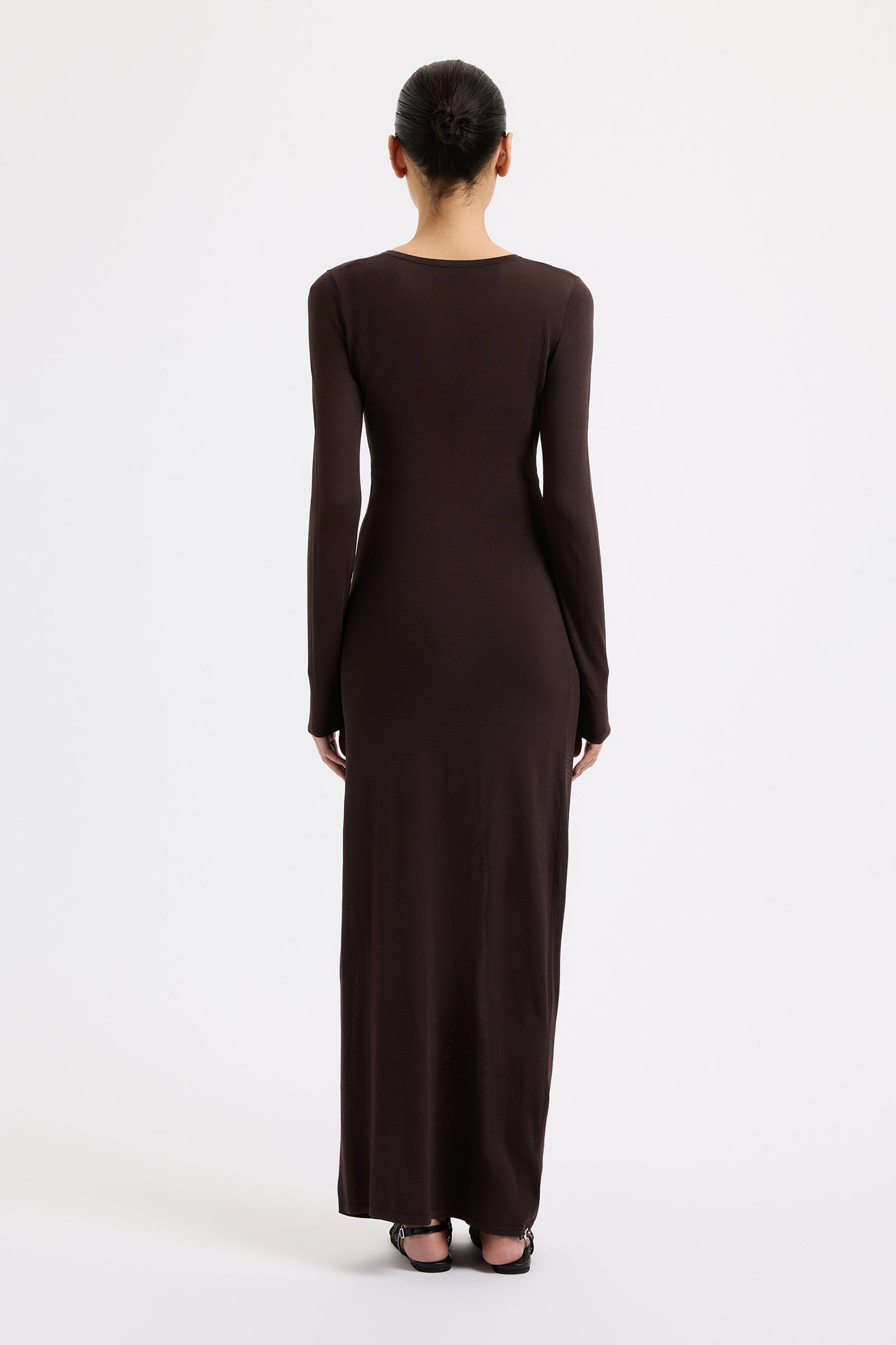 Evelyn Knit Maxi Dress Espresso 