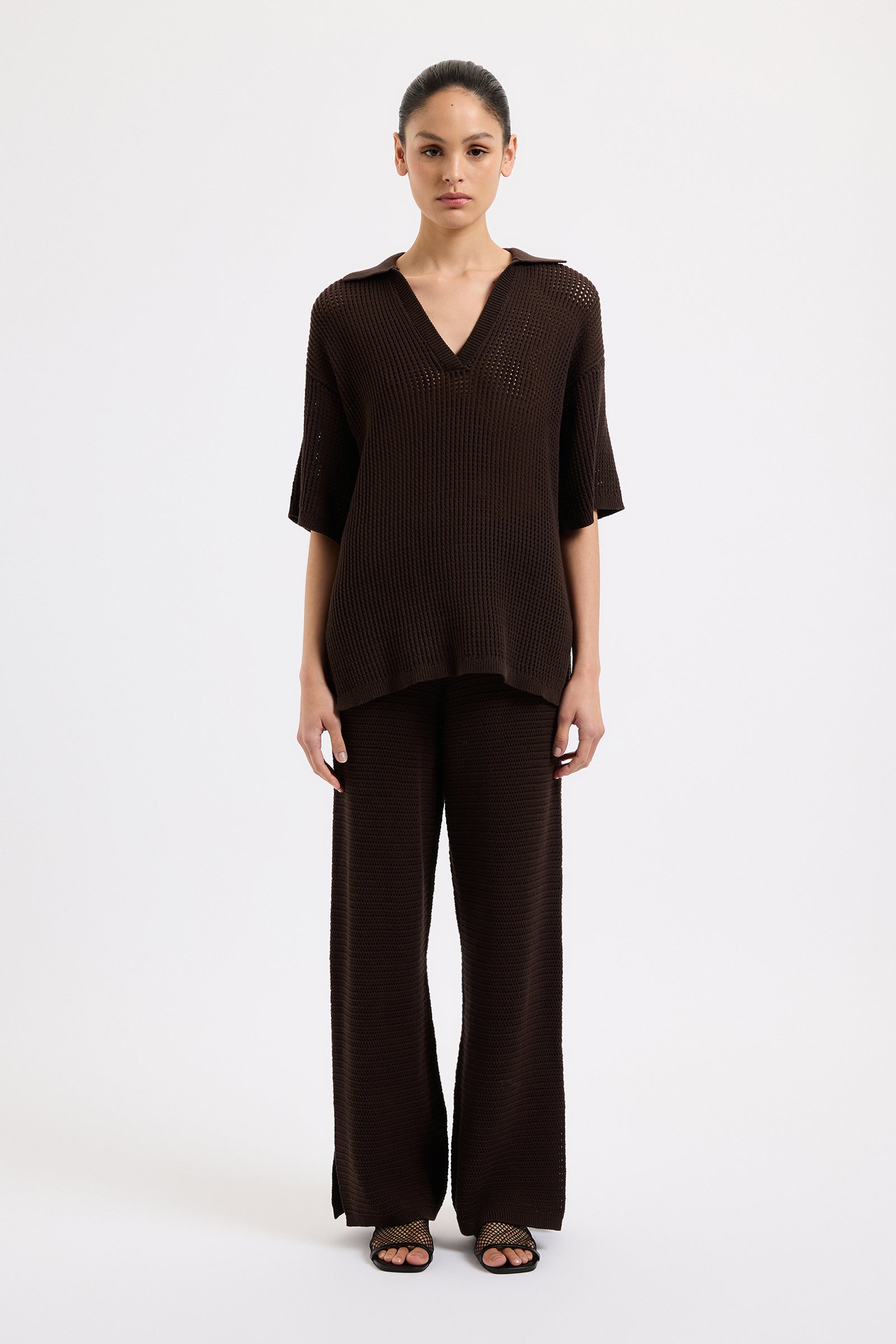 Willow Crochet Pant Espresso 