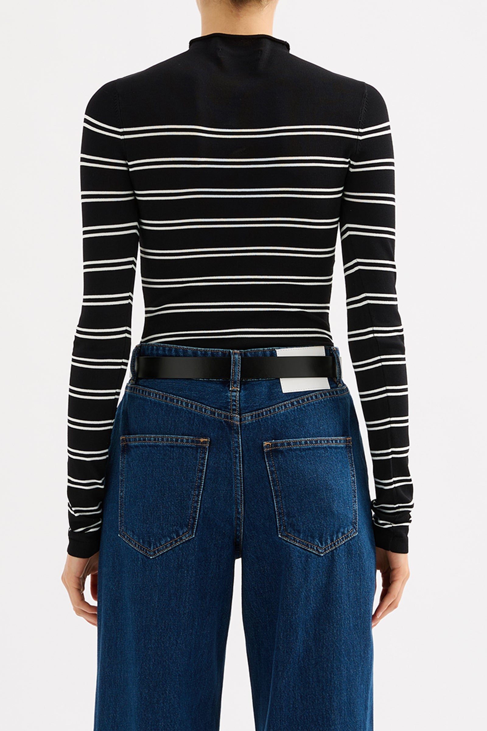 Tabi Sheer Knit Black Stripe 