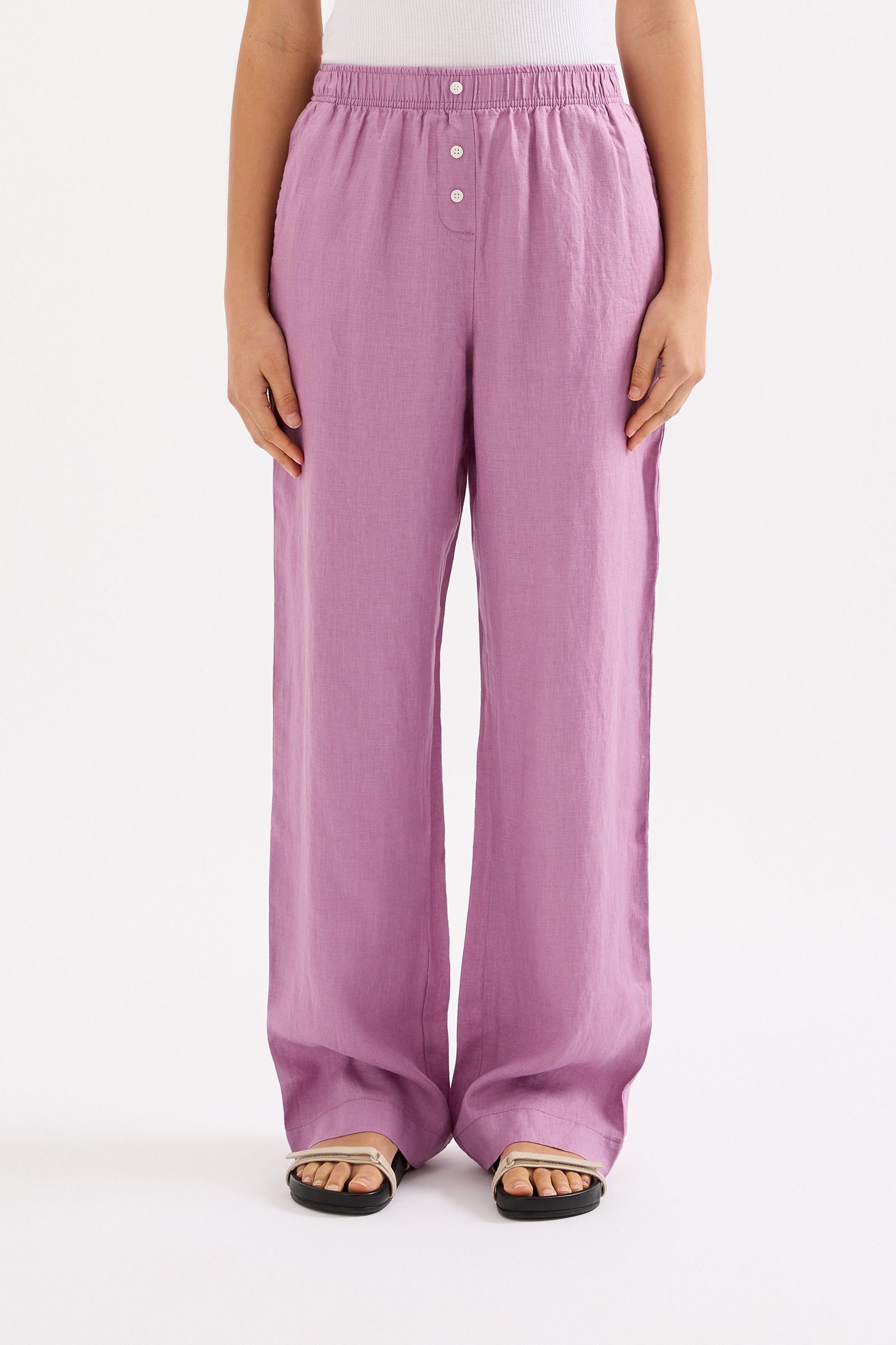 Lounge Linen Pant Grape 