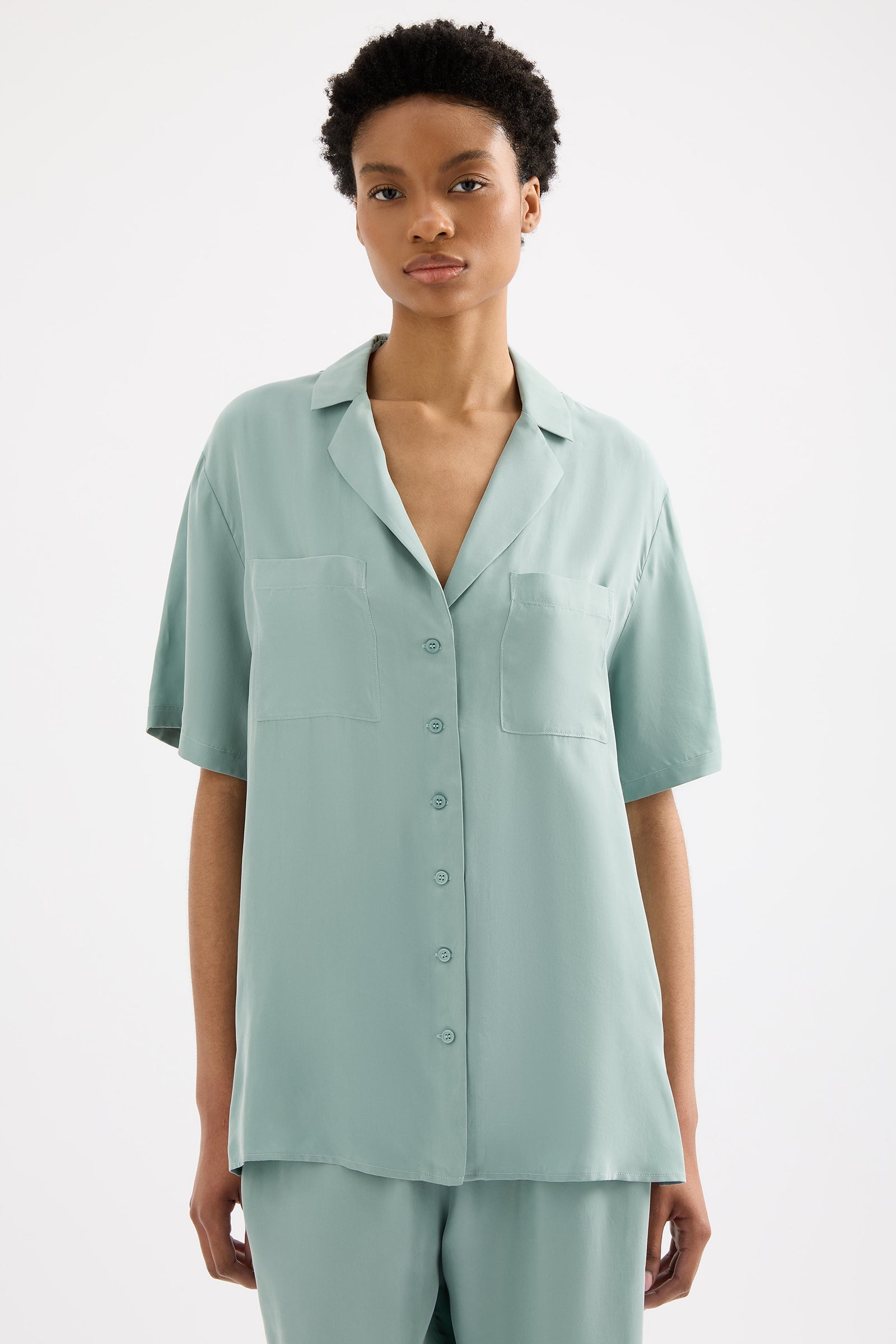 Lucia Cupro Shirt Capri 