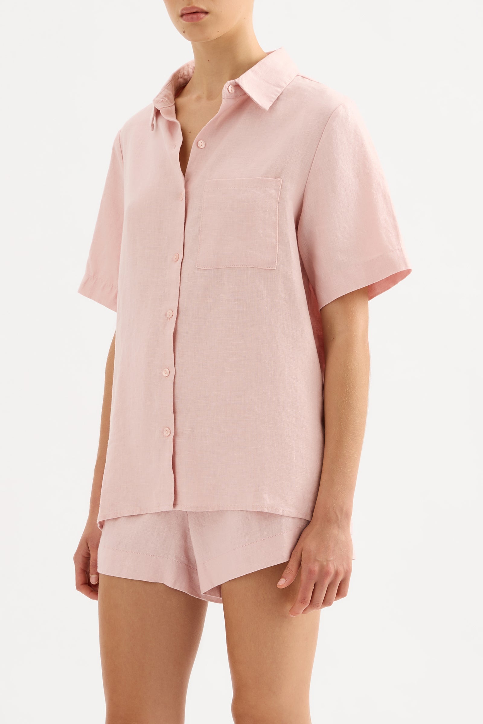 Blake Linen Shirt Quartz 