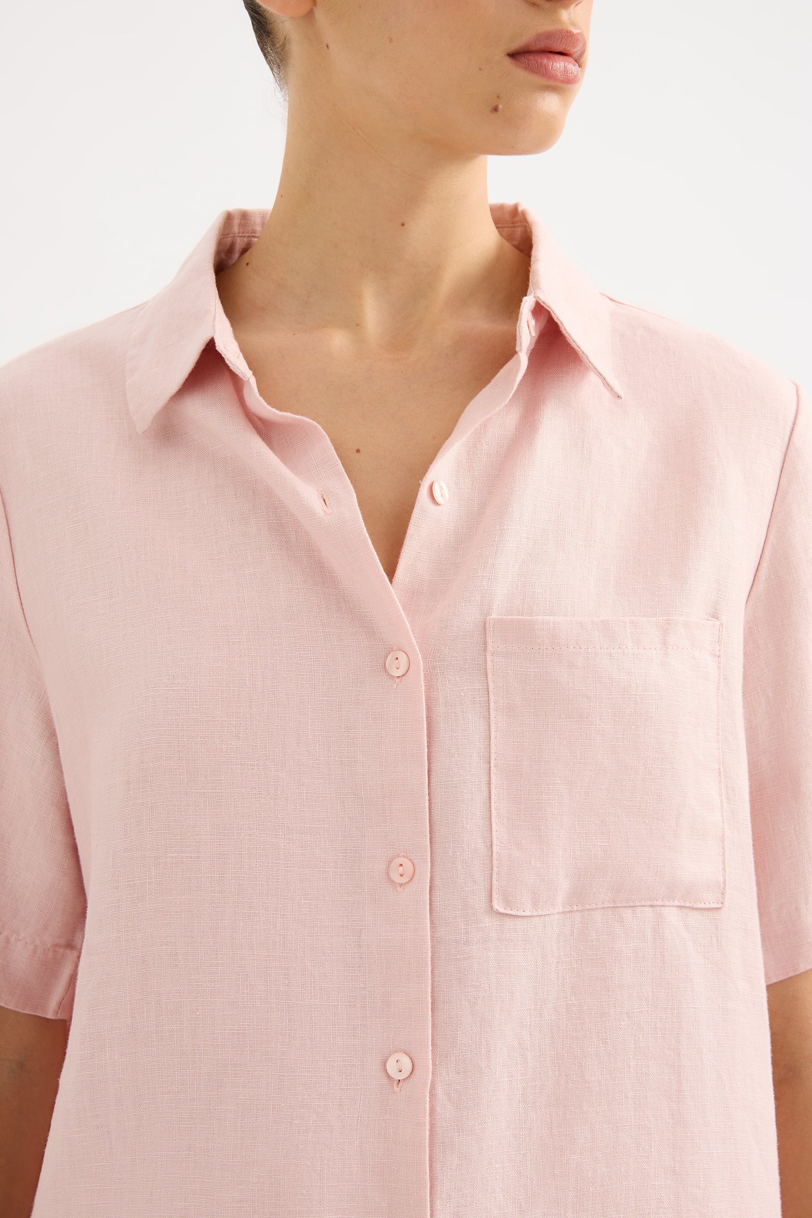 Blake Linen Shirt Quartz 