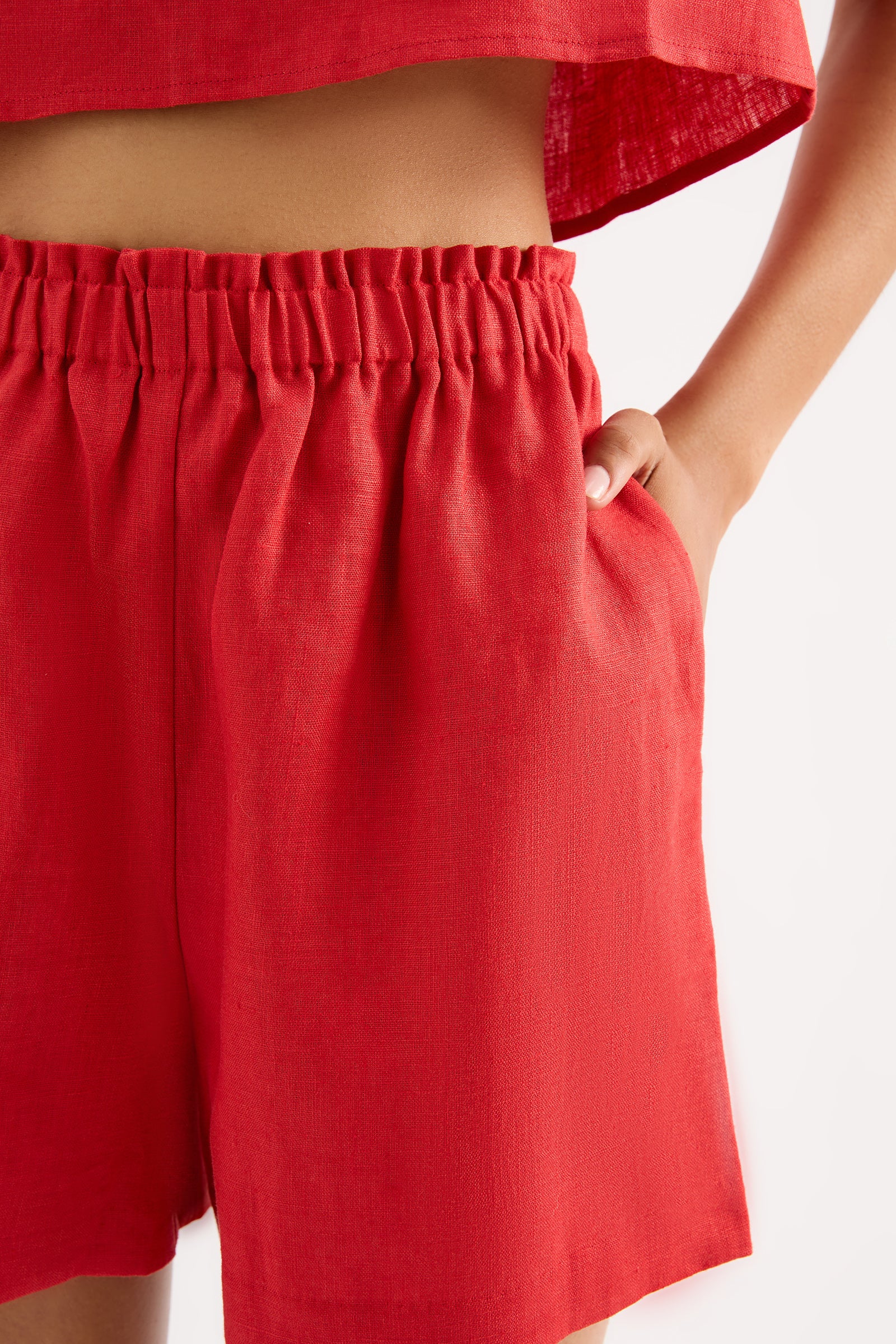 Ingrid Linen Short Chilli 