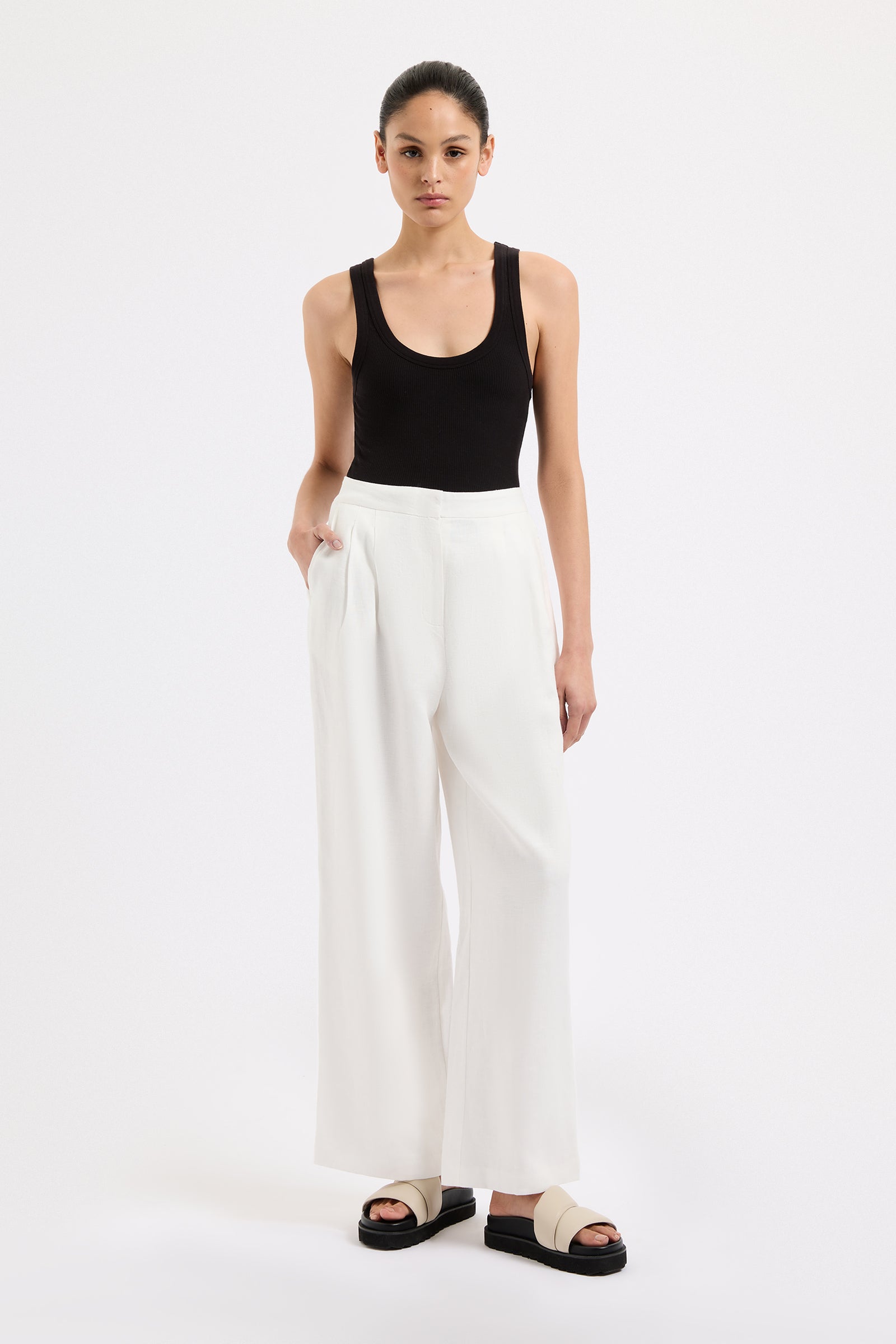 Thilda Linen Pant White 