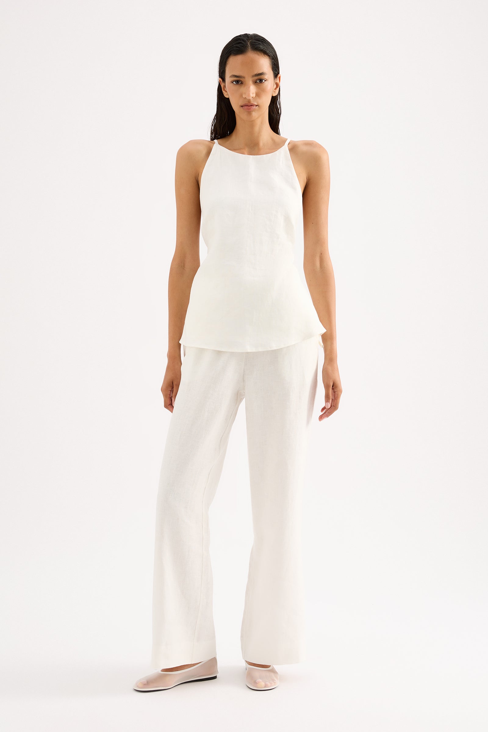 Marnie Linen Pant White 