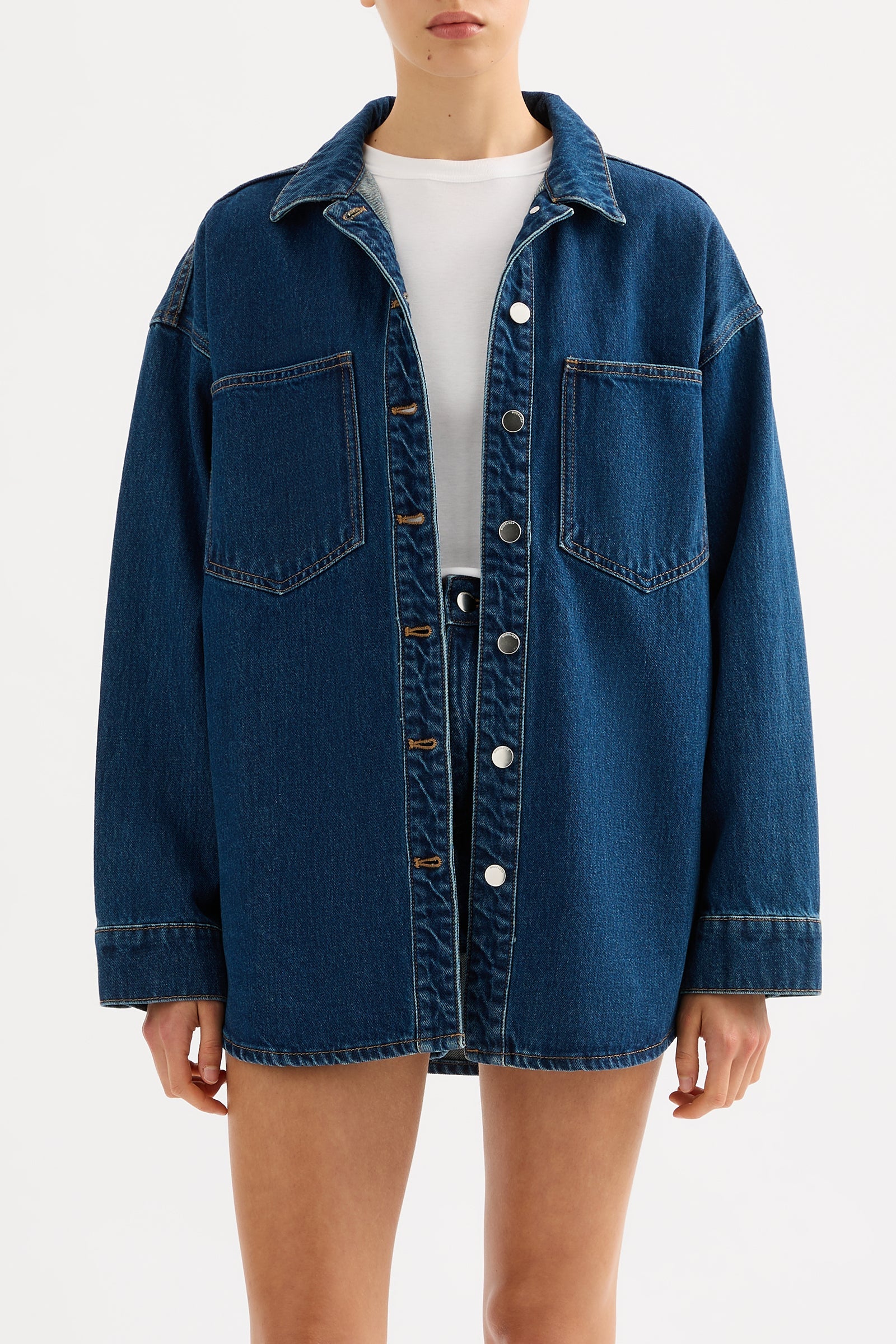 Organic Denim Overshirt Force Blue 