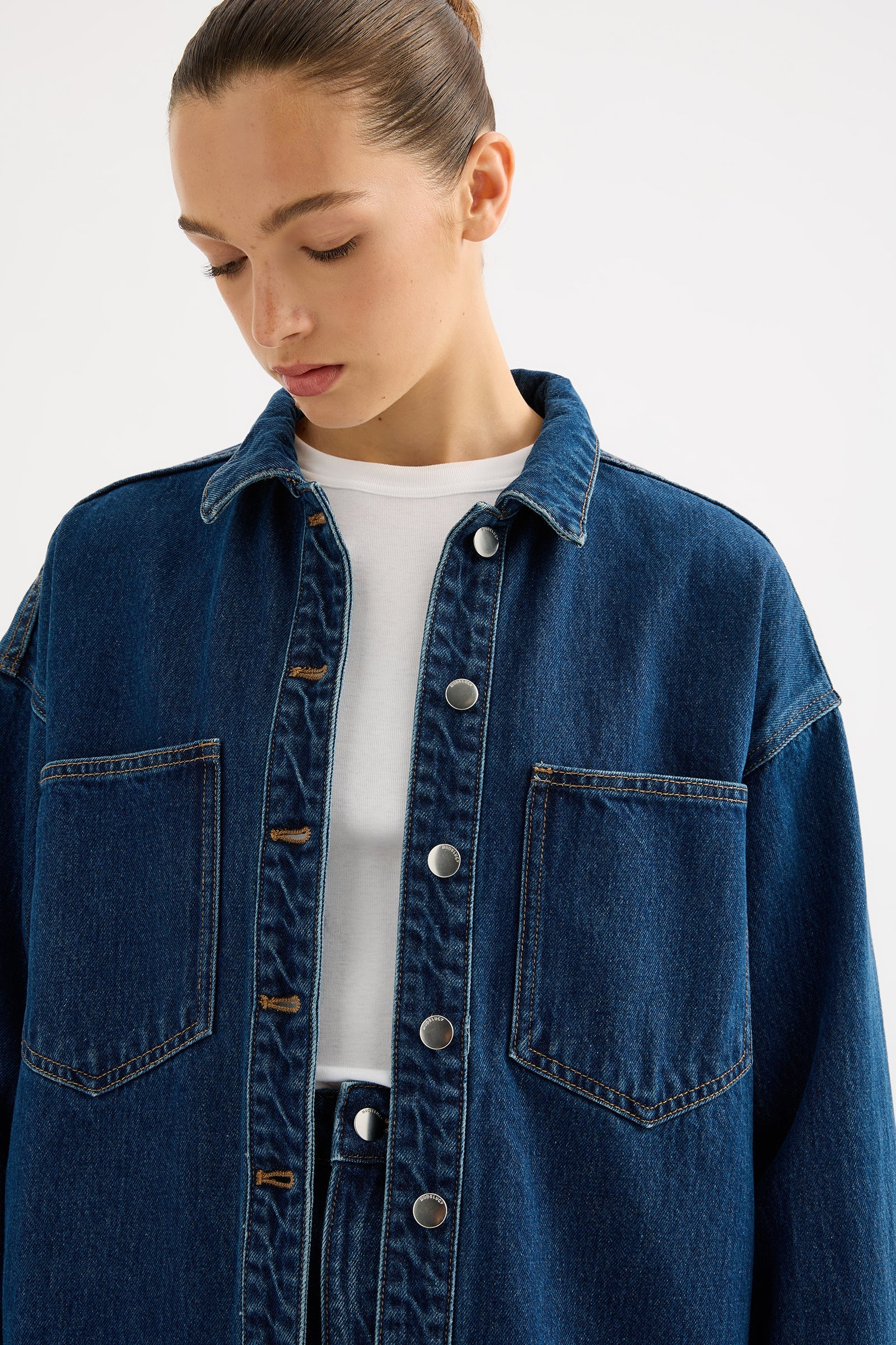 Organic Denim Overshirt Force Blue 