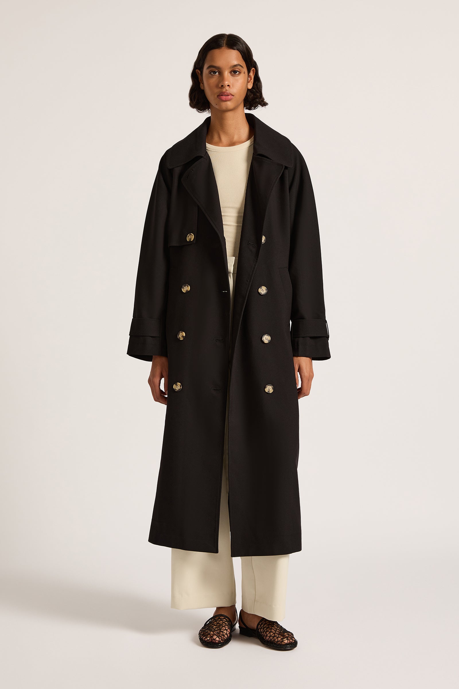 Aspen Trench Coat Black 