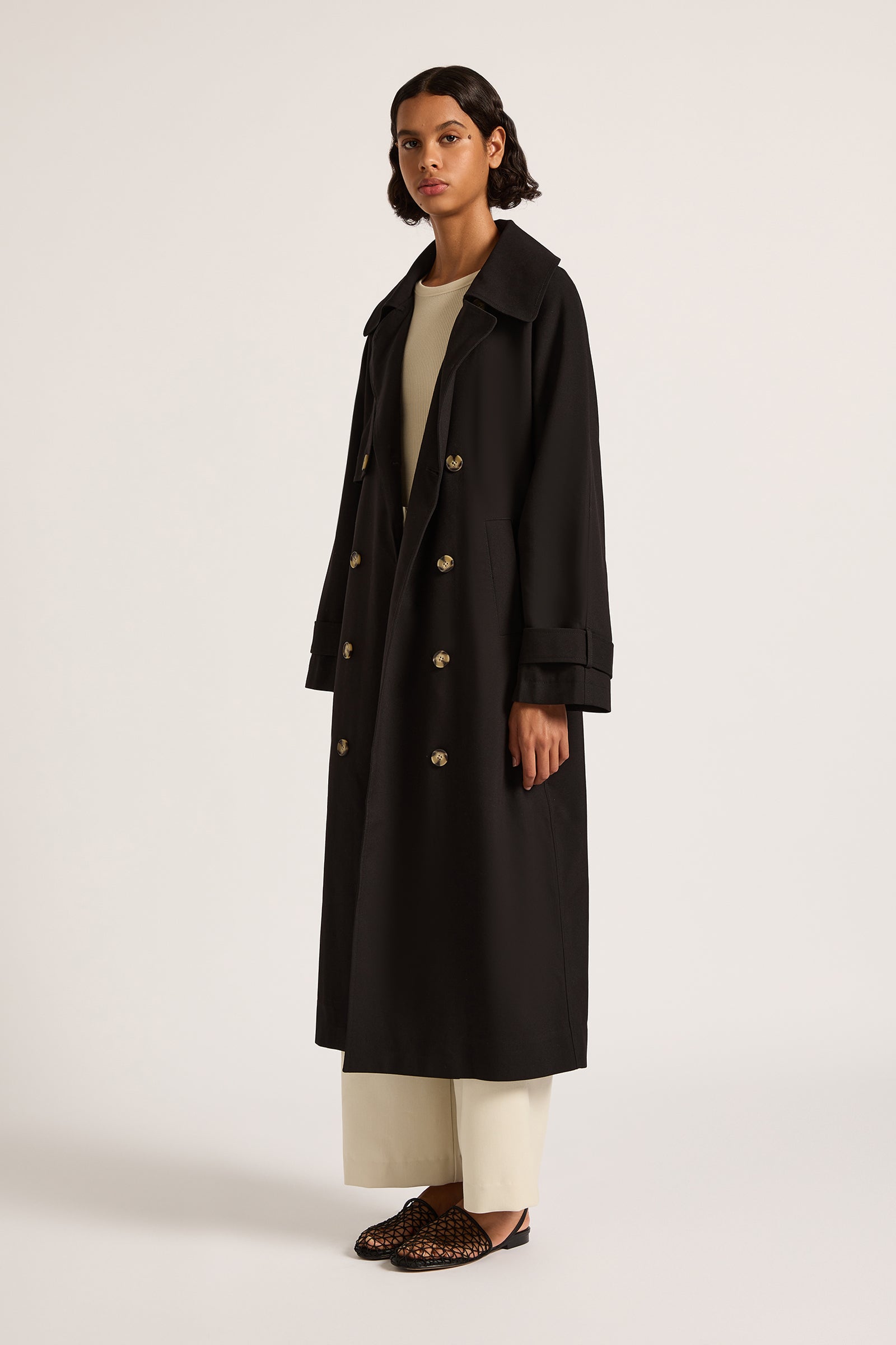 Aspen Trench Coat Black 