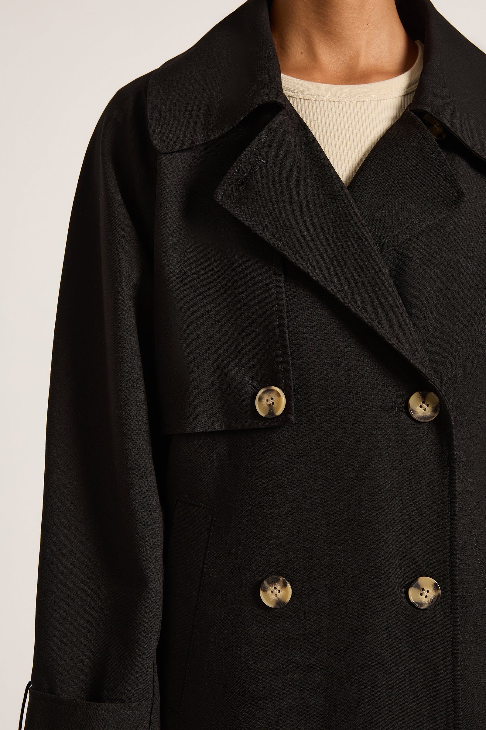 Aspen Trench Coat Black 